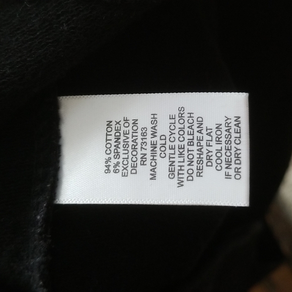 Cable & Gauge Black Striped Knee Length Short Sleeve T-shirt Dress Zip Up Collar - Picture 8 of 8